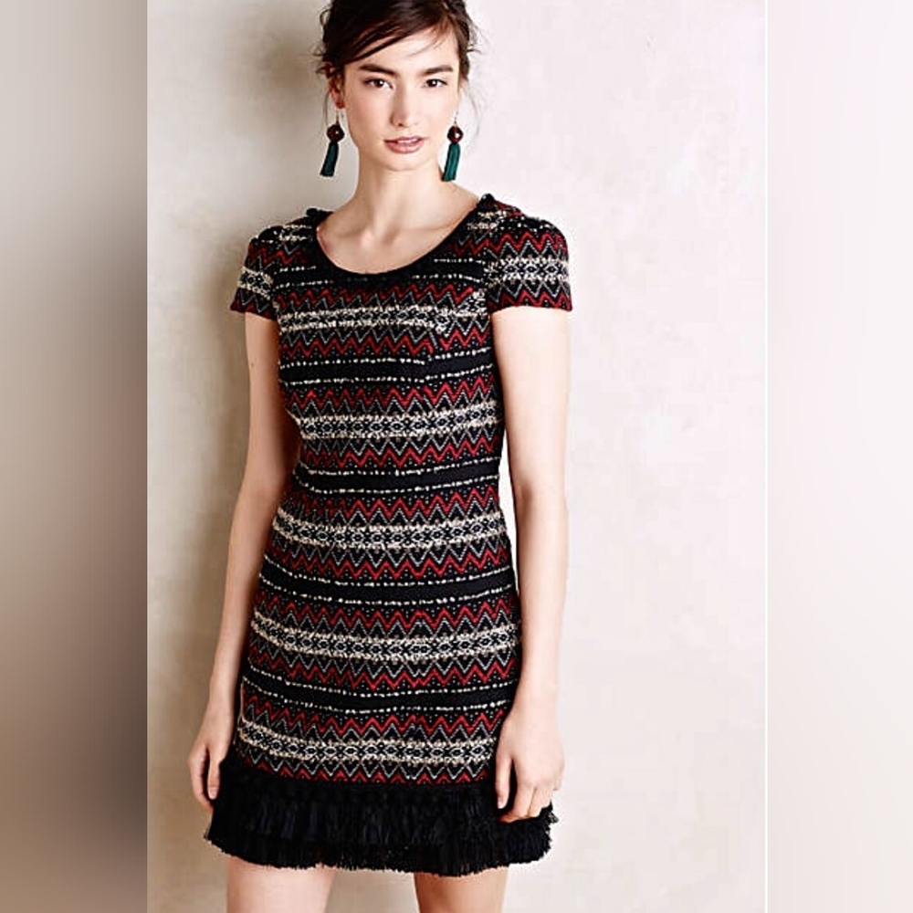 Anthropologie - Vanessa Virginia Jinette Pom Tassel dress - NWT